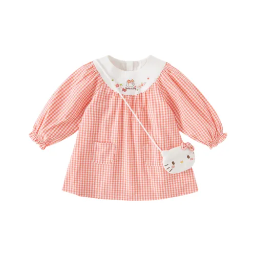 DAVE BELLA x x Hello Kitty Платье Розово-белая клетка для малышей и детей дошкольного возраста