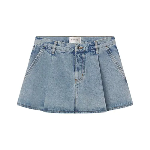 Рамка SS25 Джинсовые короткие юбки Женские Светло-синие