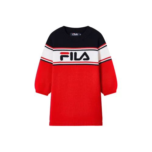 FILA KIDS Платье Огонь Красный Дети Возраст 3-7 Лет