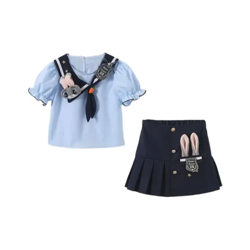 Детский комплект Disney с юбкой для детей 3-7 лет, темно-синий цвет