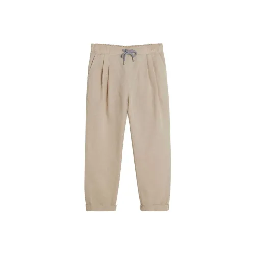 BRUNELLO CUCINELLI Бежевые Спортивные брюки для школьников