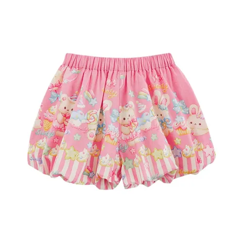 YOEHYAUL Шорты для детей 3-7 лет розовый