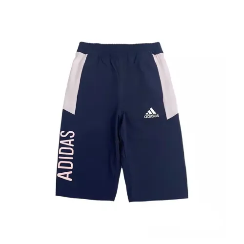 Adidas Вязаные тренировочные брюки темно-синие для детей 3-7 лет