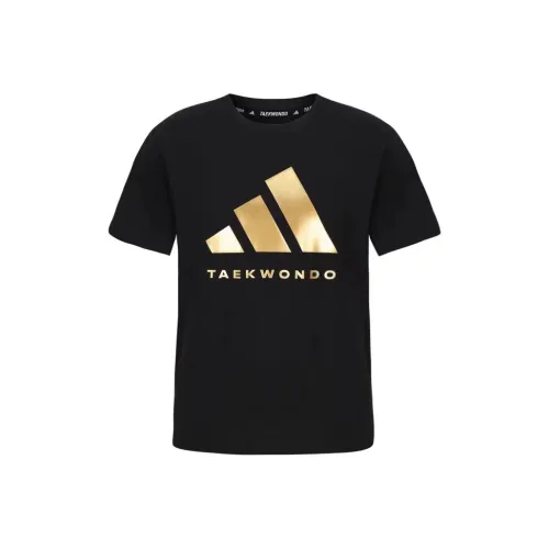 Adidas Короткий рукав T-рубашки Черный Золотой для детей 3-7 лет