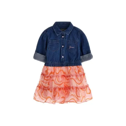 GUESS Blue Kids Dresses GUESS Синие Детские Платья