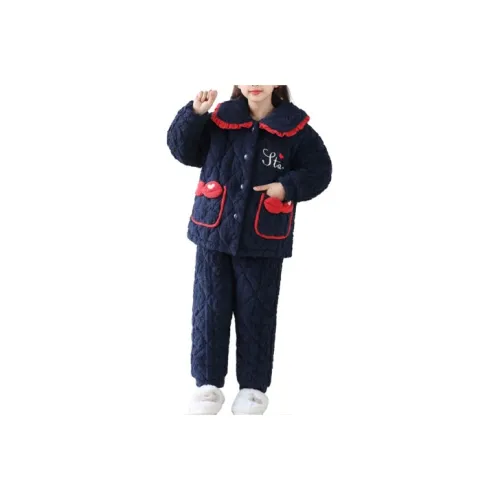 Purr Cow Пижамный комплект для детей темно-синий