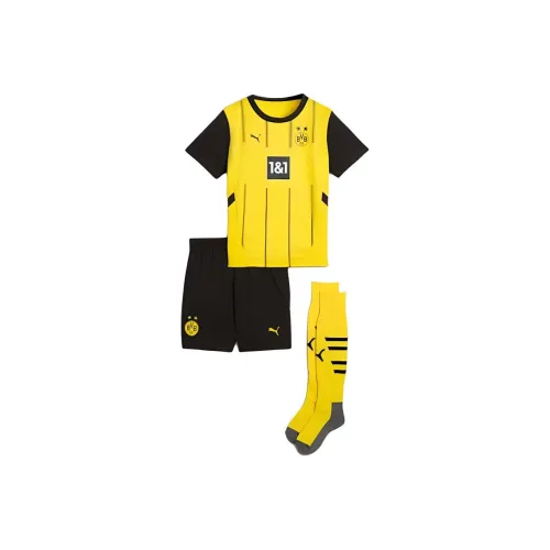 PUMA Повседневная спортивная одежда Borussia Dortmund 24 25 Домашний Minikit Kids Faster Желтый PUMA Черный Children Возраст 3-7 лет