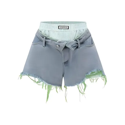 Alexia Sandra Джинсовые шорты Женские Синие Зеленые