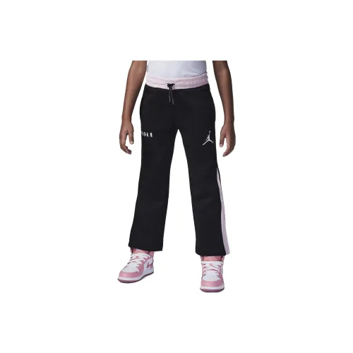 Детский Jordan Вязаные Тренировочные Штаны Jordan Apparel Детская Одежда Soft Touch Mixed Флисовые Штаны Черные