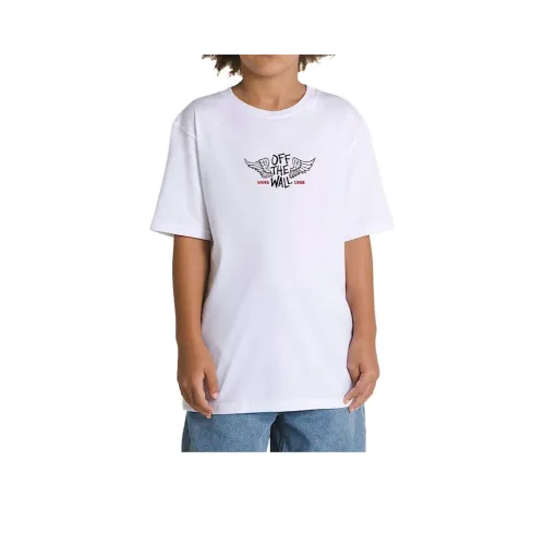 Vans Off WHE WALL1966 T Рубашка Белый Подростки