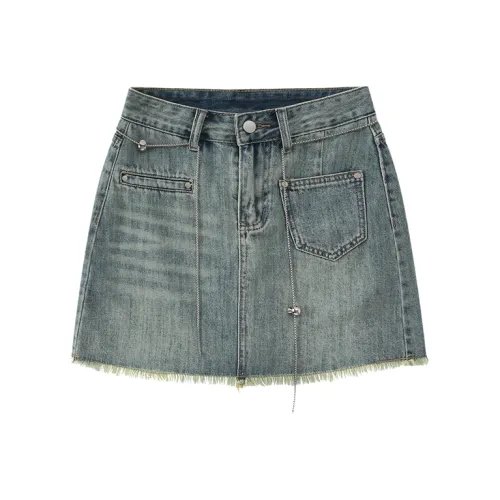 Checkitout Джинсовые шорты Женские Светло-синие