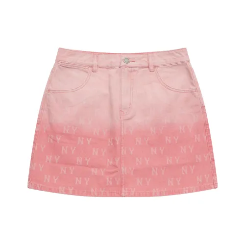 MLB MONOGRAM Коллекция New York Yankees SS25 Джинсовые короткие юбки Женские Розовый
