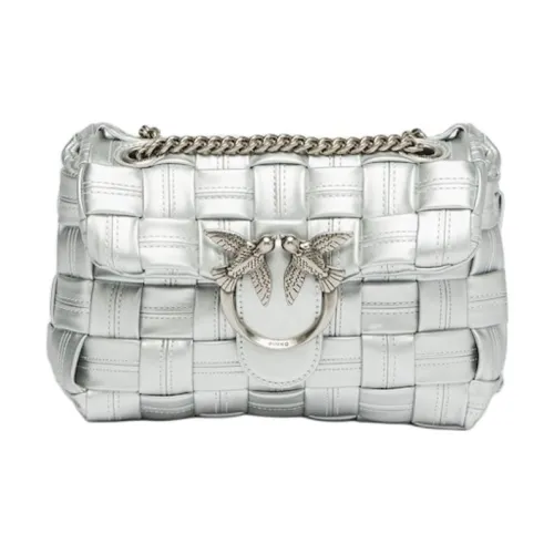 PINKO Кожа Сумка через плечо Женская Серебряная