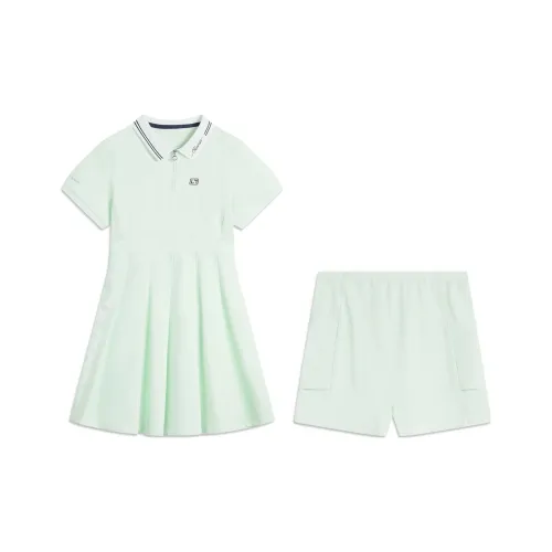 Детский комплект LINING YOUNG с юбкой песочный ледяной зеленый