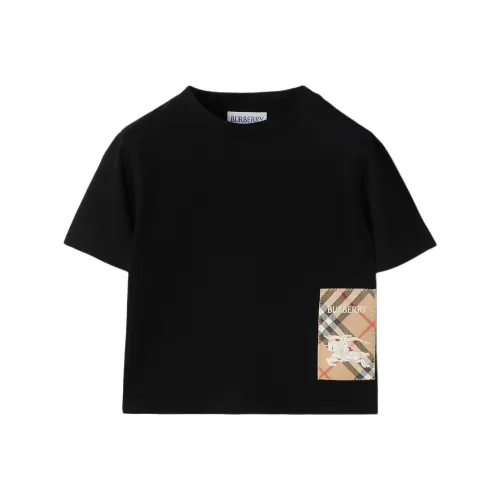 Burberry T-рубашка Check этикетка хлопок T-рубашка для малышей и детей дошкольного возраста