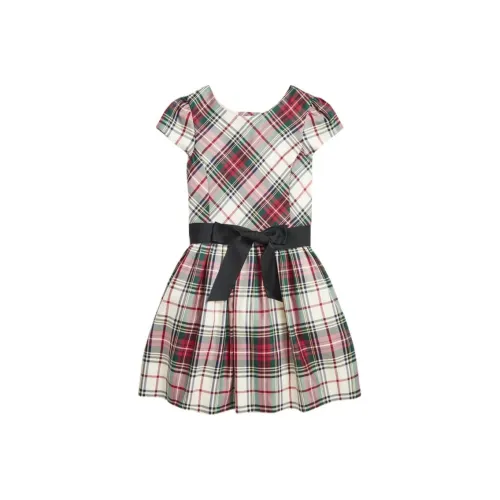 Polo Ralph Lauren Платье FW24 Красный Зеленый Смешанный Цвет Женский