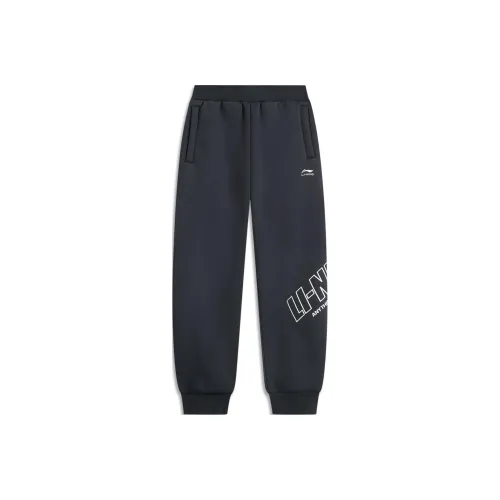 Подростки LINING YOUNG Вязаные Тренировочные Штаны Sports Life Collection Чернила Водяной Серый