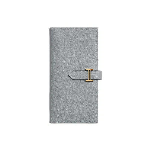 HERMES Bearn Кожа Кошелек Стандартный Унисекс Синий