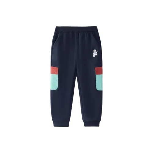 Детские 3-7 лет FILA KIDS Вязаные тренировочные штаны Королевский синий