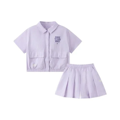 Детский комплект New Balance co-brand с юбкой для детей 3-7 лет цвет фиолетовый