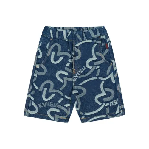 EVISU Kids Шорты Детские Джинсовый Синий Сплошной С принтом