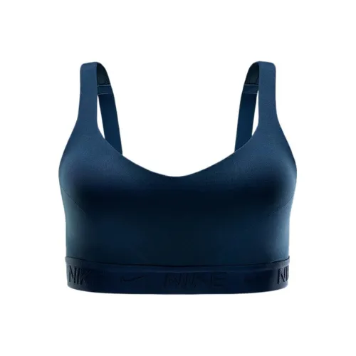 Nike INDY Высокая поддержка Утепленный Регулируемый Спортивный бюстгальтер Спортивное белье Женские Морской Арсенал