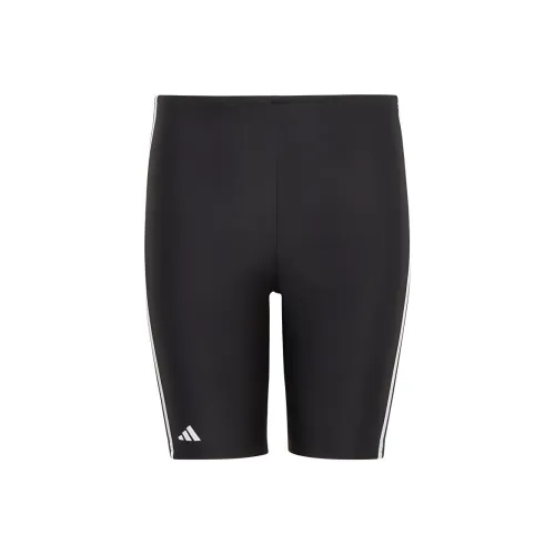 Adidas Детский Купальник CLASSIC 3 Полосы Плавание Jammers Черный Белый Подростки