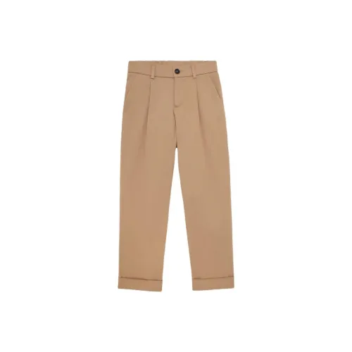FENDI Брюки Детская одежда Бежевый Эластичный Габардин Junior Брюки Хаки Детский