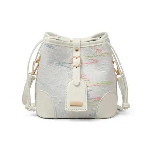 EBLAN Ткань Сумка через плечо Сумка-ведро Стандартная Женская Экрю