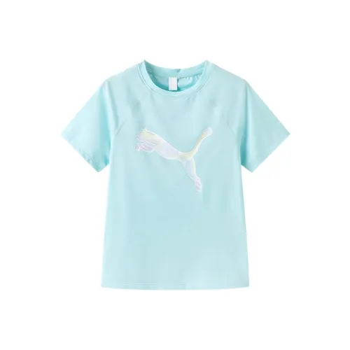 PUMA Розовый Зеленый Kids T-Рубашки