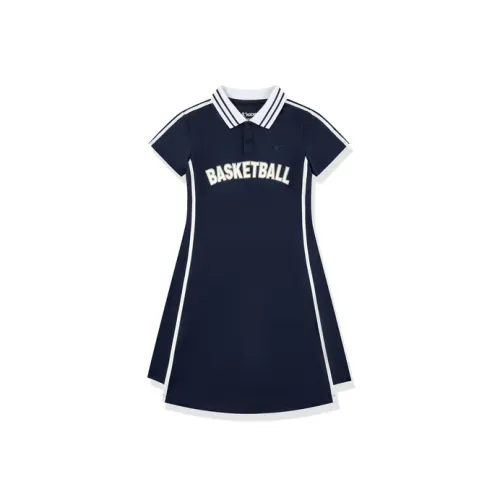 QIAODAN Платье SS25 Rhino Cloud Blue Подростки