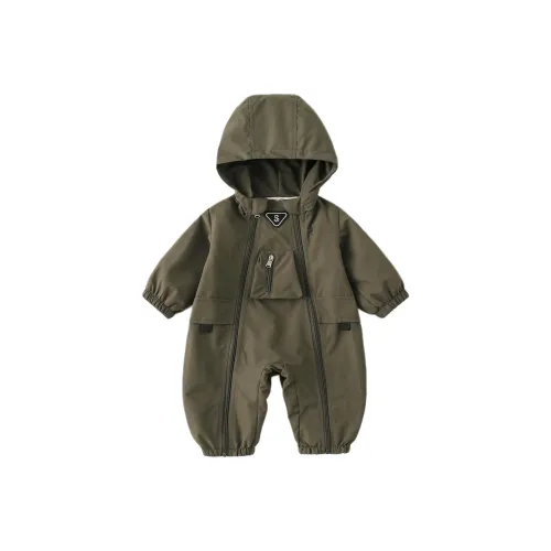 XiaoJinBu Комбинезон Армейский зеленый для малышей и детей дошкольного возраста
