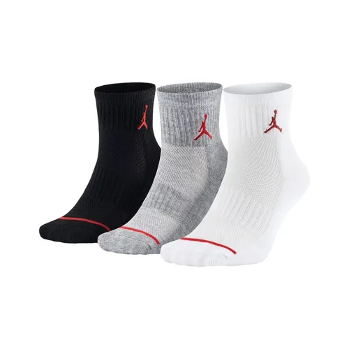 Jordan Socks 3 Pack Black White Gray Teenagers