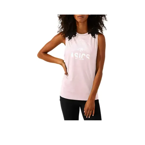 Asics MUSCLE TANK MOUNTAIN Спортивные жилеты Женские Розовый And SALT