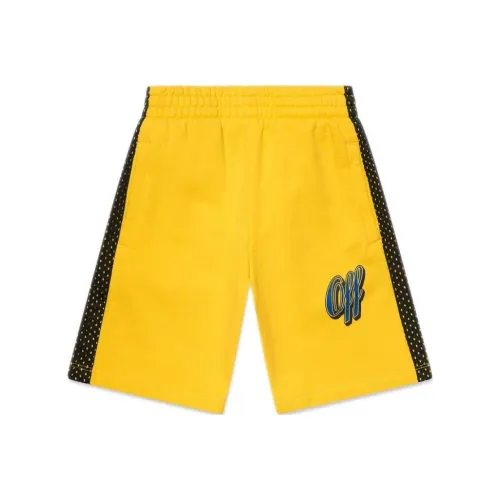 Off Белый Kids Шорты Детский Желтый