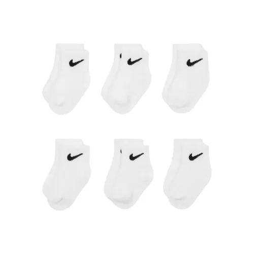 Носки для малышей Nike 6 пар белые для новорожденных и детей до трех лет