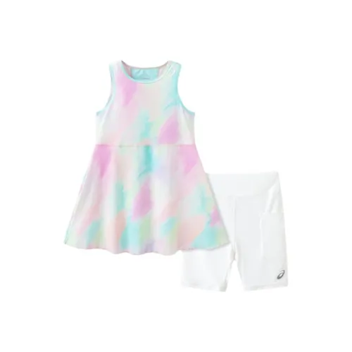 Asics Комплект с юбкой Розовый зеленый Подростки