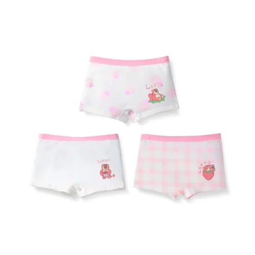 Дисней 3 PIECES Набор Большой Клубничный + Большой Сетка + Сердце Kids Трусы