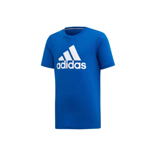 Adidas T-рубашка синего и белого цвета для детей в возрасте 3-7 лет