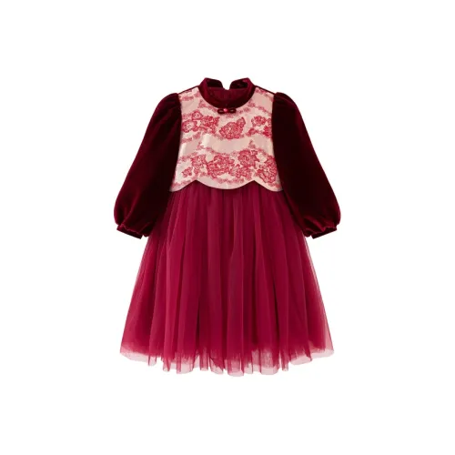 Mini Bala Платье Красное для детей 3-7 лет