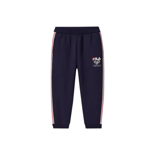 Детские 3-7 лет FILA KIDS Вязаные тренировочные штаны Королевский синий