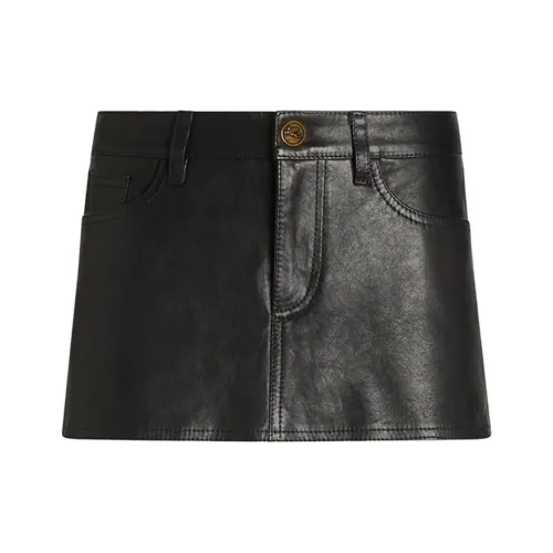 ETRO Кожаные короткие юбки Женские Черный