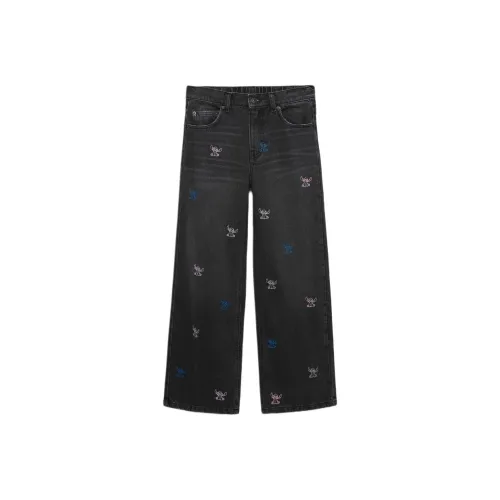 ZARA x Disney Совместный бренд Джинсы Черный Дети Возраст 3-7 лет