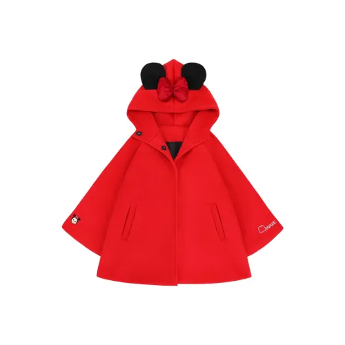 Disney Мультяшный Стандартное издание Пальто Осенний Зимний Детский Красный