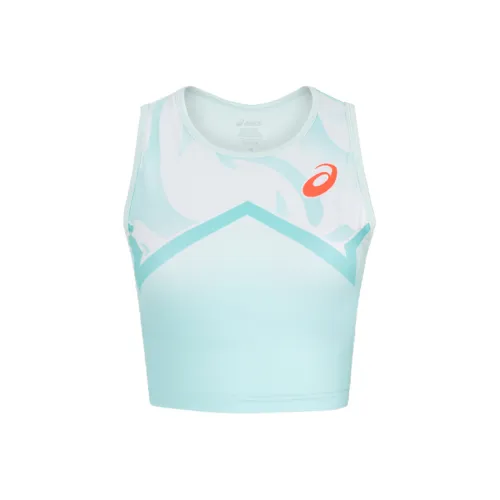 Asics Бег Майка Женская Синяя Белая