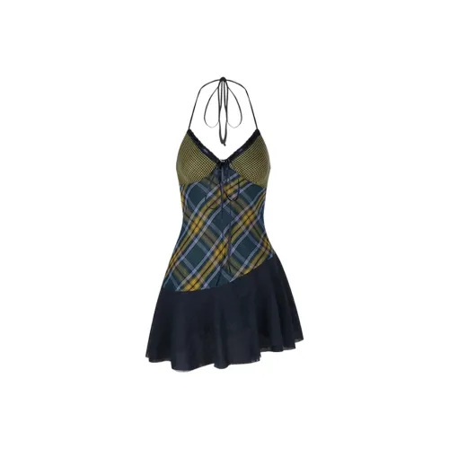 MITX Клетчатая нижняя юбка платье женские слиплатья