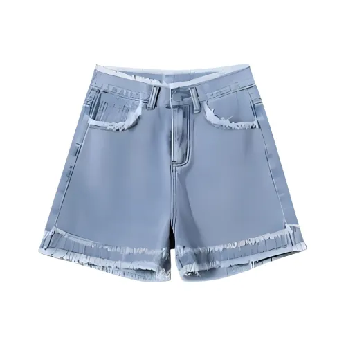 VKXOW Джинсовые шорты Женские Светло-синие