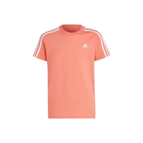 Adidas Essentials T-Shirt Смешанный Кораллово-Розовый Белый Подростки