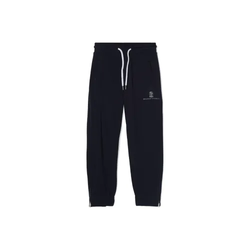 BRUNELLO CUCINELLI Повседневные брюки SS24 Морской синий Подростки