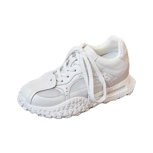 QING MISS массивные кроссовки Low Top Ecru, скрытый каблук, сетка, 7 см, женские
